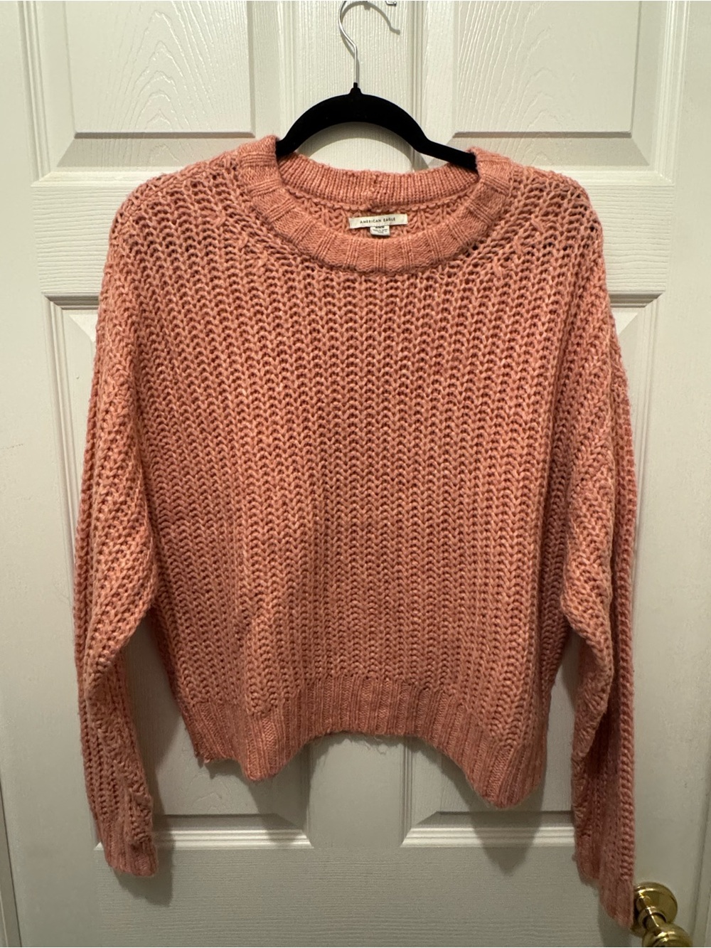 American Eagle Outfitters Chunky Crewneck Sweater - Dusty Rose sz Med